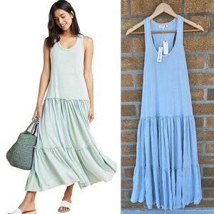 Sundry Women's Sleeveless Tiered Maxi Dress medium